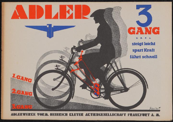Adler 3 Gang Faltblatt 1935