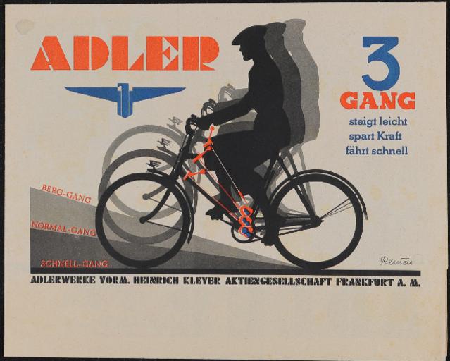 Adler 3 Gang Faltblatt 1936