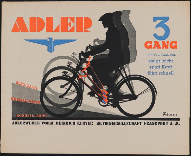 Adler 3 Gang Faltblatt 1938