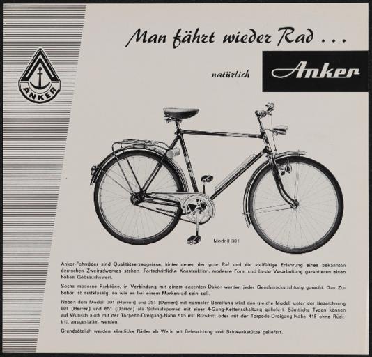 Anker Prospekt 1960er Jahre