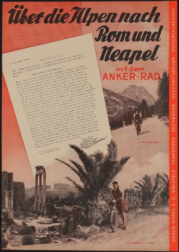 Anker Tourenrad Werbeblatt 1937