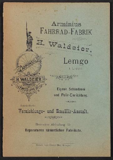 Arminius Fahrrad-Fabrik, Katalog, vor 1900