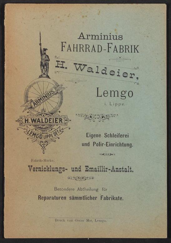 Arminius Fahrrad-Fabrik, Katalog, vor 1900