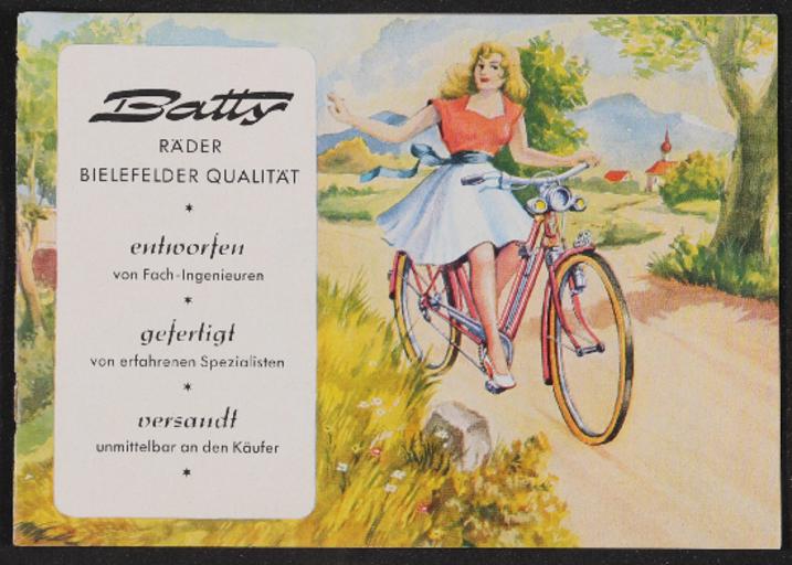 Batty Räder Katalog, Zubehör, Bestellung 1953