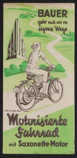 Bauer geht nach wie vor eigene Wege Saxonette Faltblatt 1938 - 1940