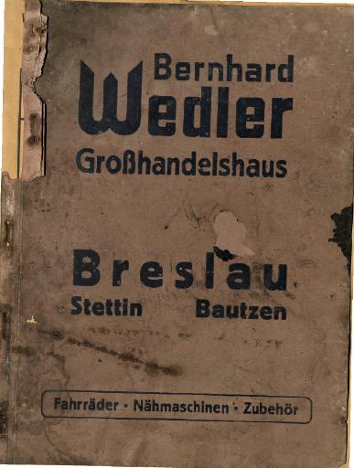 Wedler Hauptkatalog 1939