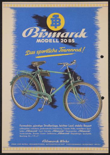 Bismarck Modell BS Werbeblatt 1950er jahre