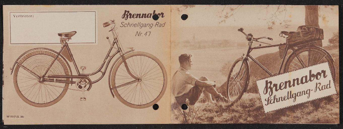 Brennabor Schnellgang-Rad Faltblatt 1936
