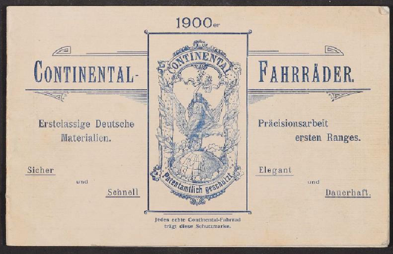 Continental Fahrräder, Katalog 1900