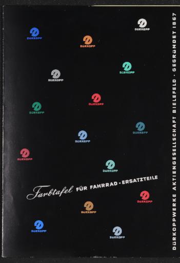 Dürkopp Farbtafel für Fahrrad-Ersatzteile 1960er Jahre