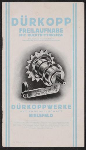 Dürkopp Freilaufnabe mit Rücktrittbremse 1924