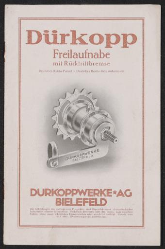 Dürkopp Freilaufnabe mit Rücktrittbremse 1930er Jahre