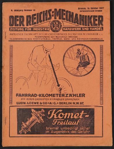 Der Reichsmechaniker Zeitung 13. Oktober 1927