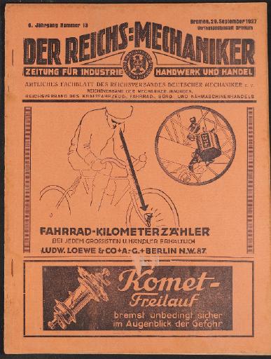 Der Reichsmechaniker Zeitung 29. September 1927