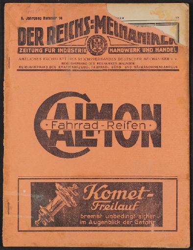 Der Reichsmechaniker Zeitung 6. Oktober 1927