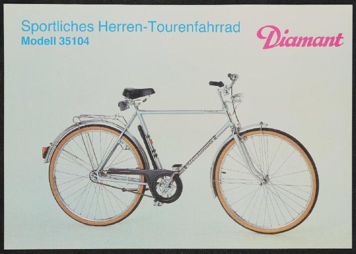 Diamant Fahrräder und Rennräder Datenblatt Sammlung 1988