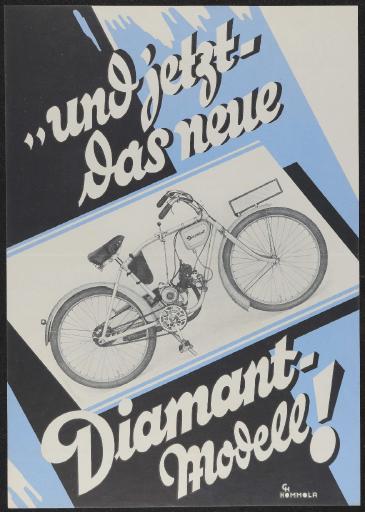 Diamant Modell 31 Motor-Fahrrad Werbeblatt 30er Jahre