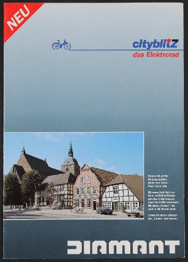 Diamant cityblitZ das Elektrorad Faltblatt um 1992