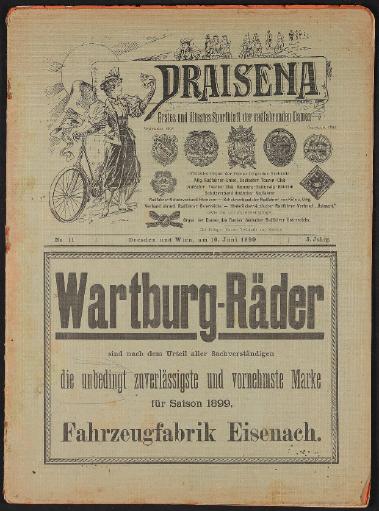 Draisena, erstes u. ältestes Sportblatt der radfahrenden Damen Nr.11, Juni 1899