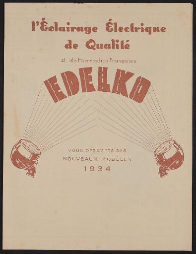 Edelko (F), Fahrradlichtanlage, Prospekt 1934