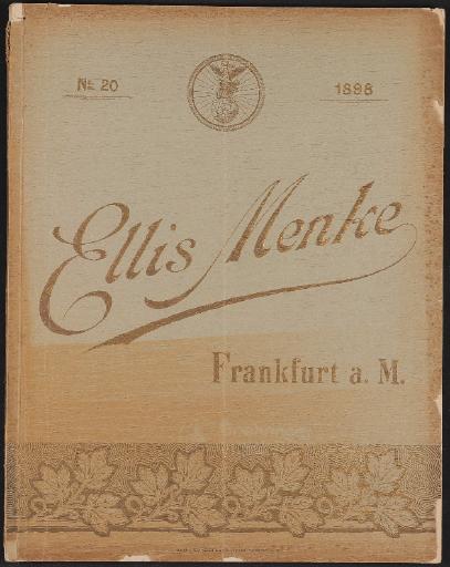 E. Menke, Fahrradtheile u. Ausstattung, Katalog 1898