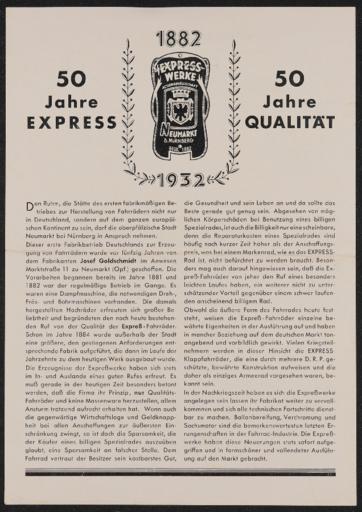 Express Werbeblatt 1932