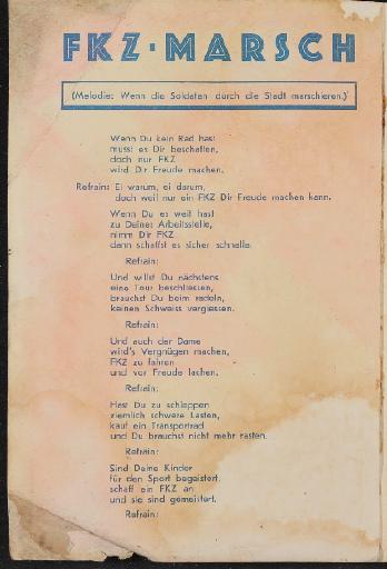 FKZ Fahrrad Katalog 1937