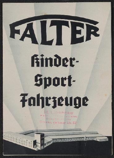 Falter Kinder-Sport-Fahrzeuge 1930er Jahre