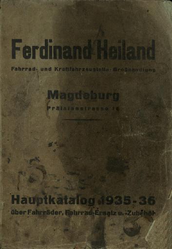 1935 Ferdinand Heiland Magdeburg Hauptkatalog