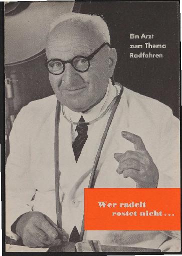 Fichtel u. Sachs Fahrradnaben Werbefaltblatt über das Radfahren 1958