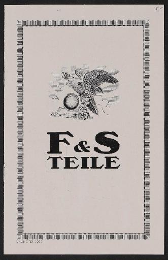 Fichtel u. Sachs Naben-Teileliste 1925