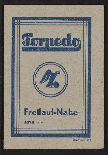 Fichtel u. Sachs Torpedo Freilauf-Nabe Infoheft 1930er Jahre