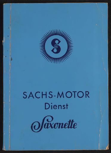 Sachs-Motor Dienst Saxonette Reparaturanleitung 1938