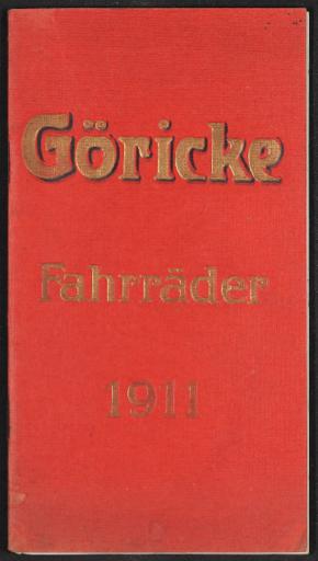 Göricke Fahrräder Katalog 1911