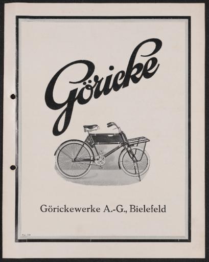 Göricke Geschäftsrad Prospekt 1928