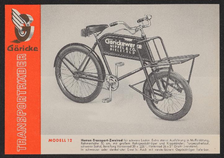 Göricke Transporträder Werbeblatt 1950er Jahre