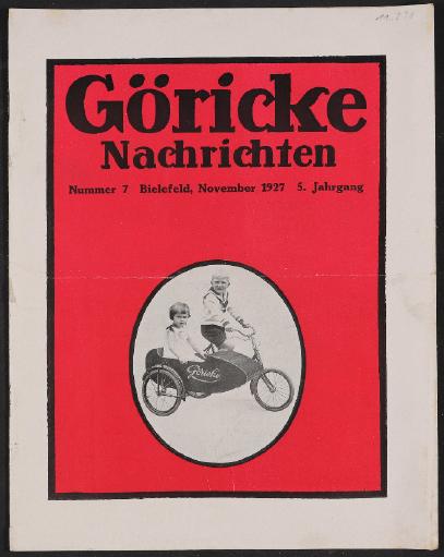 Göricke, Nachrichten Nr. 7, 5. Jahrgang 1927