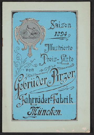 Gebrüder Pirzer Fahrräder-Fabrik,Katalog 1894