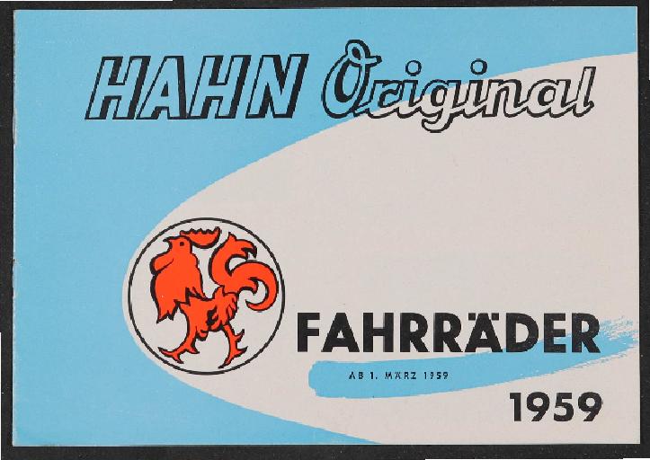 Hahn-Fahrräder Katalog 1959