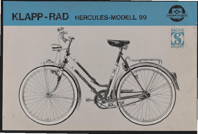 Hercules Klapprad Werbeblatt 1960er Jahre