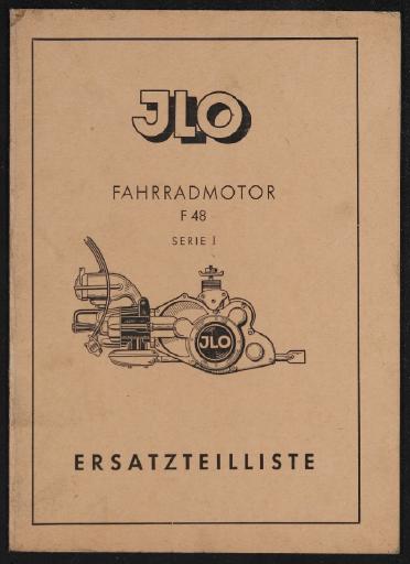 ILO Fahrradmotor F48 Serie I Ersatzteilliste Katalog 50er Jahre