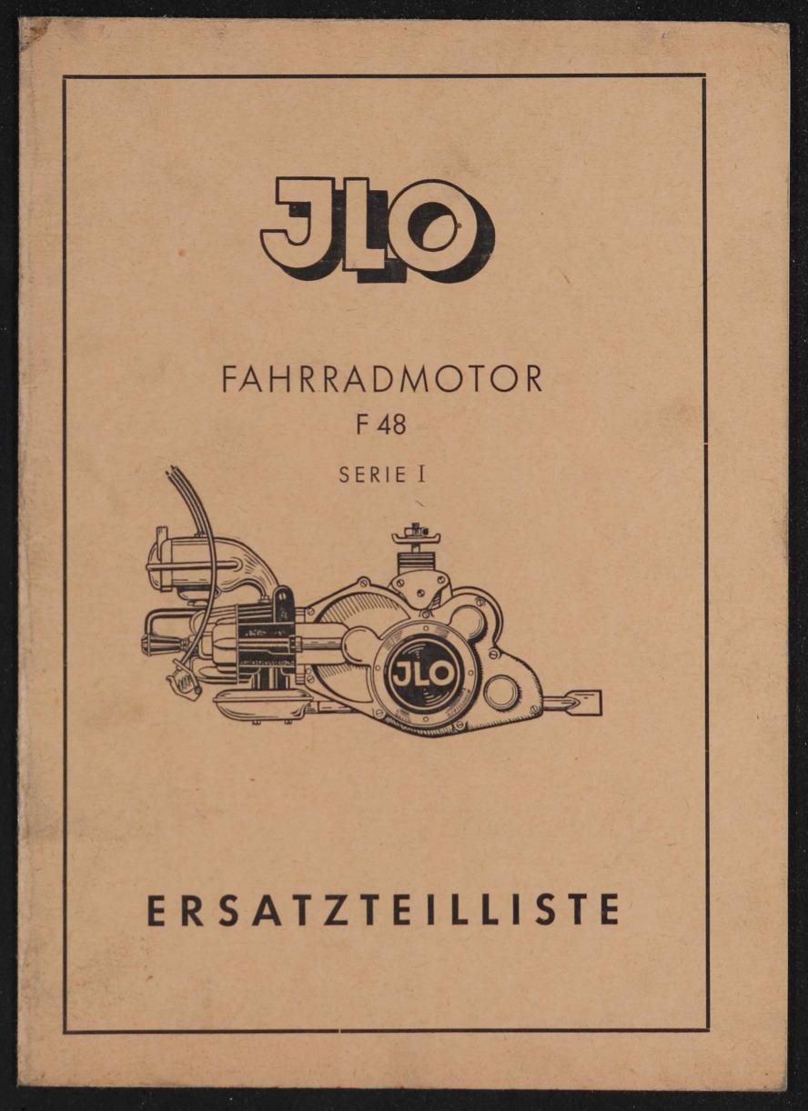 ILO Fahrradmotor F48 Serie I Ersatzteilliste Katalog 50er Jahre