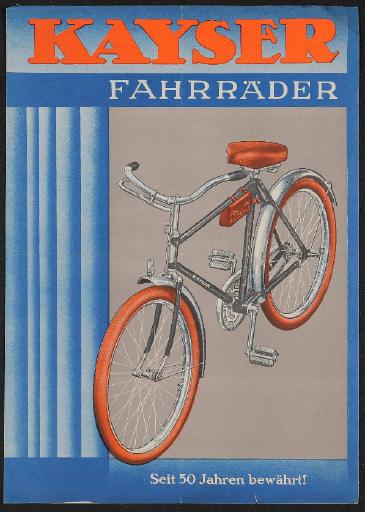 Kayser Fahrräder Werbeblatt 1937