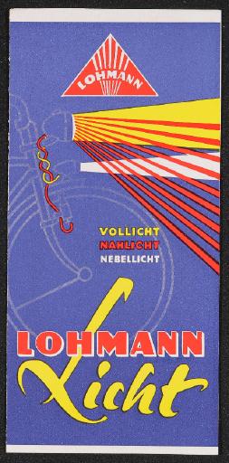 Lohmann Licht Vollicht Nahlicht Nebellicht Prospekt 50er Jahre