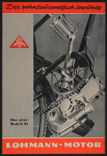 Lohmann Motor Der zehntausendfach bewährte Lohmann-Motor Das neue Modell 51 Werbeblatt 1951