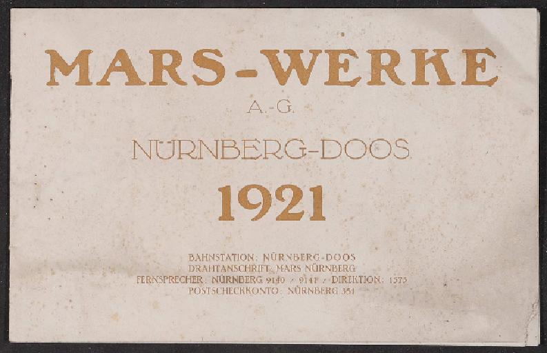 Mars Fahrräder Katalog 1921