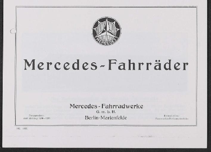 Mercedes Fahrräder Katalog Kopie 1925