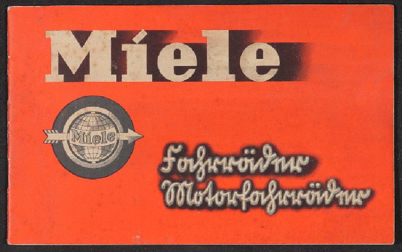 Miele Fahrräder Motorfahrräder Katalog 1936