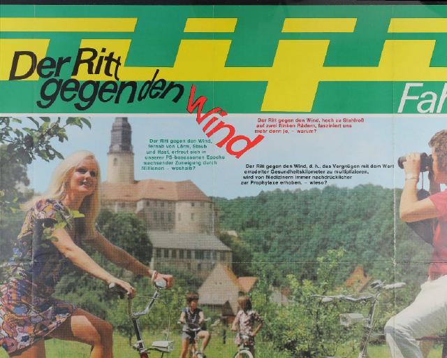 Mifa Fahrräder Der Ritt gegen den Wind Plakat 1973