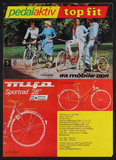 Mifa pedalaktiv top fit Faltblatt 1977